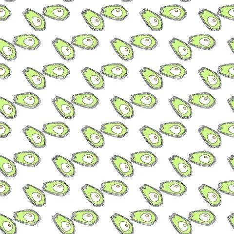 Seamless pattern Avocado light (EPS, vector) Stock Illustration