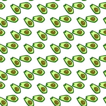 Seamless pattern Avocado solid (EPS, vector) Stock Illustration