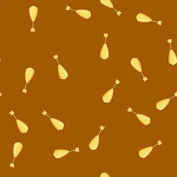 Seamless pattern award gold trophy cartoon vector Stock Illustration