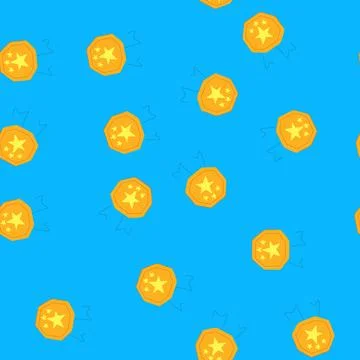 Seamless pattern award star badge cartoon vector イラスト素材