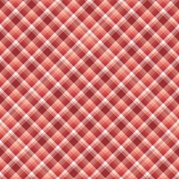 Seamless pattern in awesome berry red and light orange colors for plaid, Stock Illustration