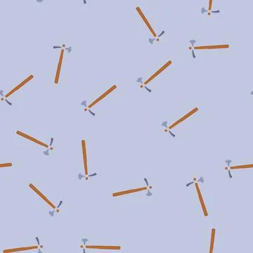 Seamless pattern axe pickaxe cartoon vector Stock Illustration