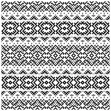 Seamless Pattern aztec motifs design vector. Illustration of Traditional patt Stock Illustration