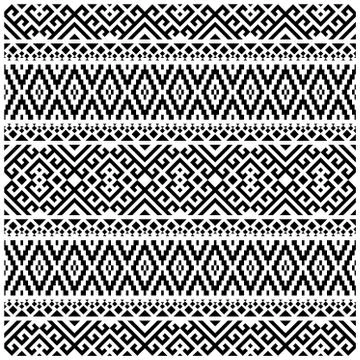 Seamless Pattern aztec motifs design vector. Illustration of Traditional patt Stock Illustration