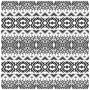 Seamless Pattern aztec motifs design vector. Illustration of Traditional patt Stock Illustration