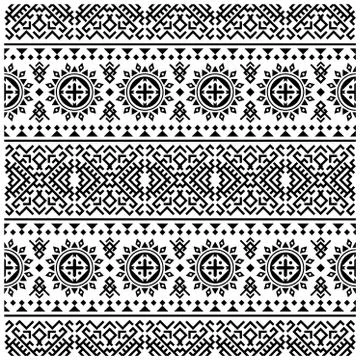 Seamless Pattern aztec motifs design vector. Illustration of Traditional patt Stock Illustration