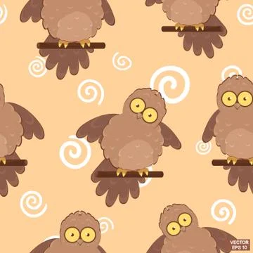 Seamless pattern of baby animals Stock Illustration