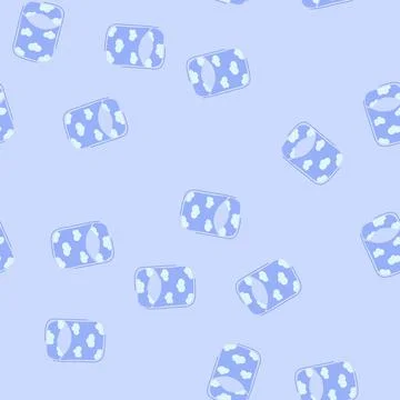 Seamless pattern baby burp cloths cartoon vector Stock Illustration