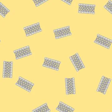Seamless pattern baby changing pad cartoon vector Stock Illustration