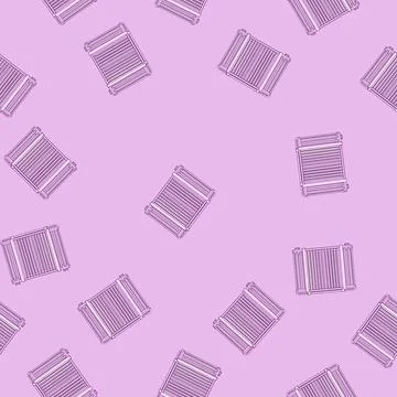 Seamless pattern Baby crib side barrier for infant safety Stock Illustration