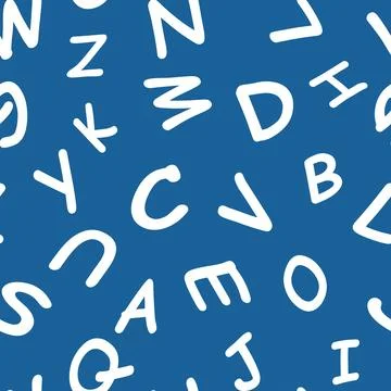 Seamless Pattern Back to School, Alphabet, Letters Ilustración de archivo
