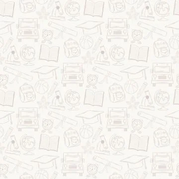 Seamless pattern back to school Stock Illustration