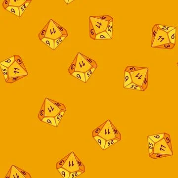 Seamless pattern backgammon dice cartoon vector Stock Illustration