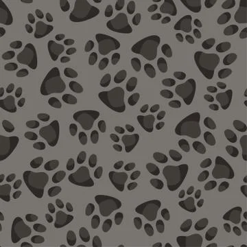 Seamless pattern background with abstract animal footprints Stock Illustration