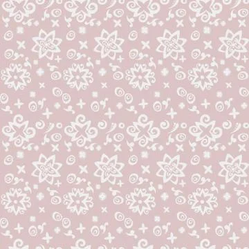 Seamless pattern background with abstract flower. Stock Illustration