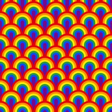 Seamless pattern background, abstract geometric wallpaper,  rainbow design, v Stock Illustration