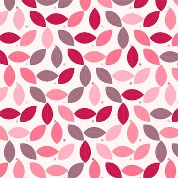Seamless pattern background with abstract pink and purple leaves illustrati.. Stock Illustration