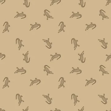 Seamless pattern background alligator. Tangle pattern vector illustration. Stock Illustration