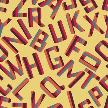 Seamless pattern background alphabet. Stock Illustration