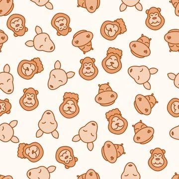 Seamless pattern background animals. Stock Illustration