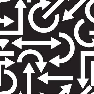 Seamless pattern background with arrows. Vector Illustrazione stock