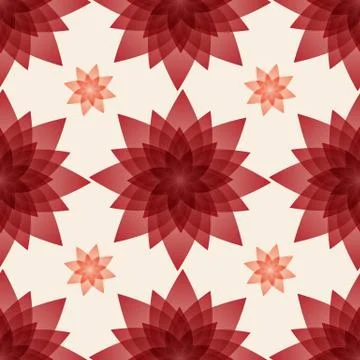 Seamless pattern background with artificial burgundy flowers made from plasti Illustrazione stock