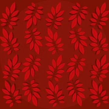 Seamless pattern background with autumn leaf icons Vector Stockillustratie