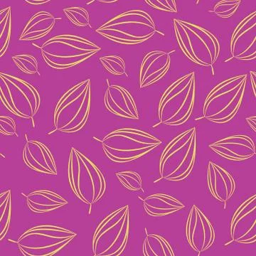 Seamless pattern background with autumn leaves. Vector illustration. Illustrazione stock