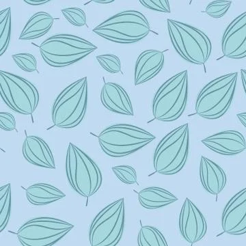 Seamless pattern background with autumn leaves. Vector illustration. Stock Illustration