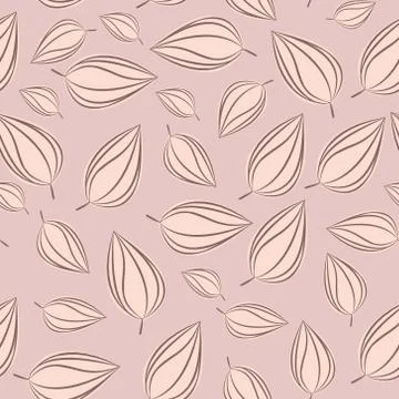 Seamless pattern background with autumn leaves. Vector illustration. Stock Illustration