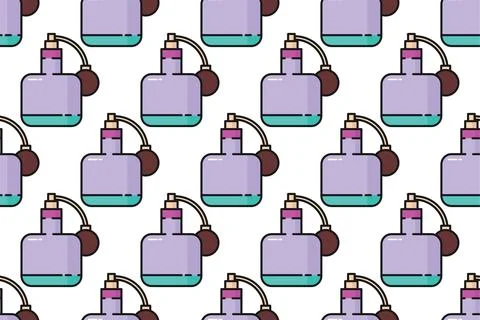 Seamless pattern background with beauty salon equipment icons Stock Illustration