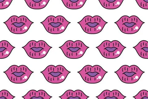 Seamless pattern background with beauty salon equipment icons Illustrazione stock