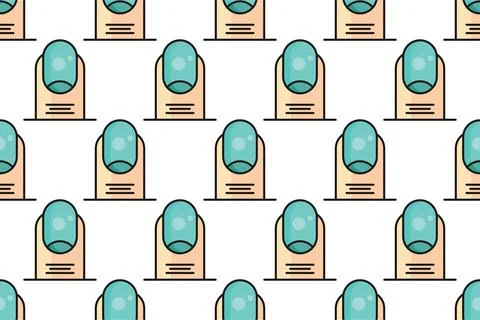 Seamless pattern background with beauty salon equipment icons Stock Illustration