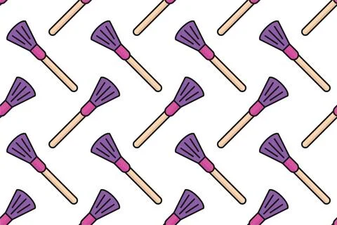 Seamless pattern background with beauty salon equipment icons Illustrazione stock
