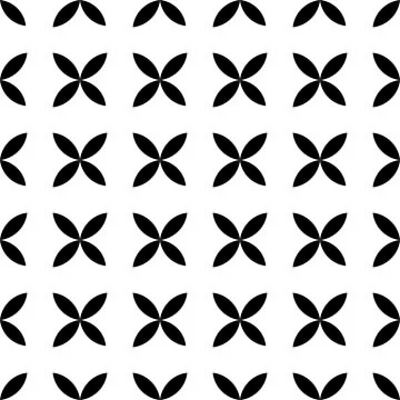 Seamless pattern background of black leafs arranged by four 스톡 일러스트