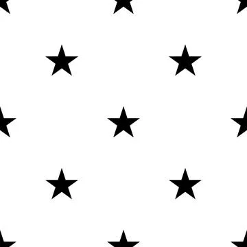Seamless pattern background with black stars. Illustrazione stock