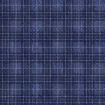 Seamless pattern background of blue denim plaid fabric texture, can be tiled Foto stock