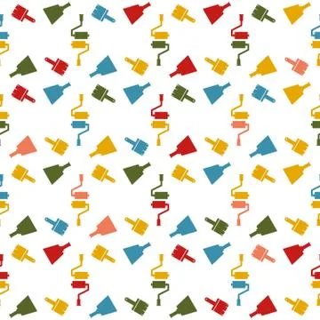 Seamless pattern background in building tools. Repair illustration. Stock Illustration
