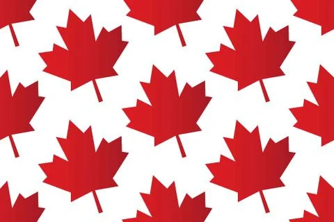 Seamless pattern background with Canada maple leaf. Template for background Stock Illustration