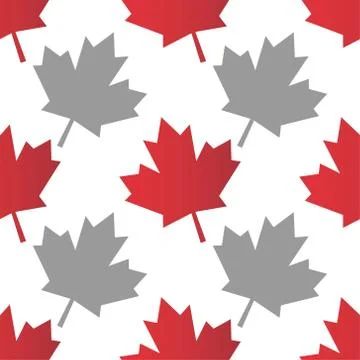 Seamless pattern background with Canadian maple leaf. Template for background Stockillustratie