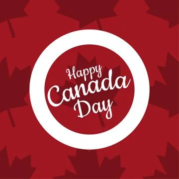 Seamless pattern background with Canadian maple leaf. Template for background Illustrazione stock