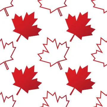 Seamless pattern background with Canadian maple leaf. Template for background 스톡 일러스트