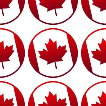 Seamless pattern background with Canadian maple leaf. Template for background Illustrazione stock
