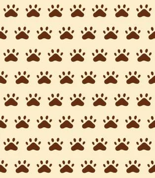 Seamless pattern background of cat trace (track), vector illustration, eps 10 Stock Illustration