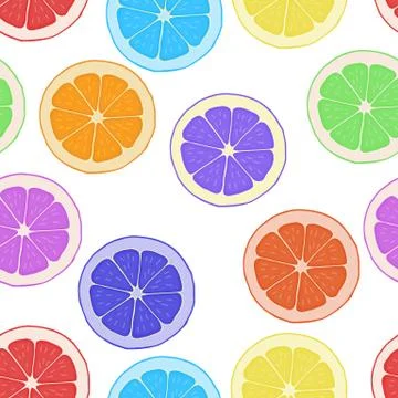 Seamless pattern background citrus. Stock Illustration