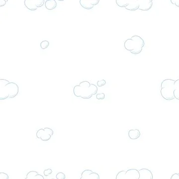 Seamless pattern background with clouds. Stockillustratie