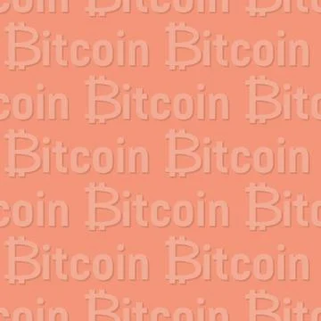 Seamless pattern background of the concept of Bitcoin. Stock Illustration