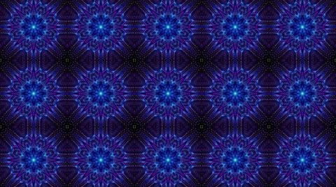 A seamless pattern background with connected glowing blue circle shapes on a  Stock Illustration