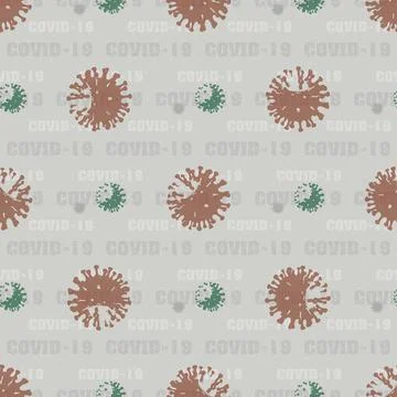 Seamless pattern background Coronavirus COVID-19 . Virus bacteria Illustrazione stock
