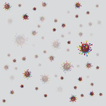 Seamless pattern background Coronavirus COVID-19 . Virus bacteria Illustrazione stock